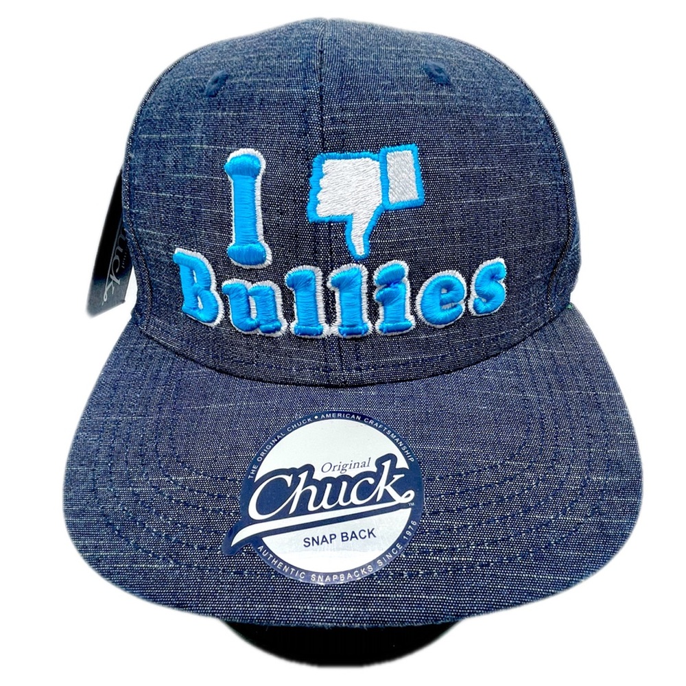 Original CHUCK Flat Billed Casual Hat Cap Adjustable SnapbackㅣNo to BulliesㅣNWT
